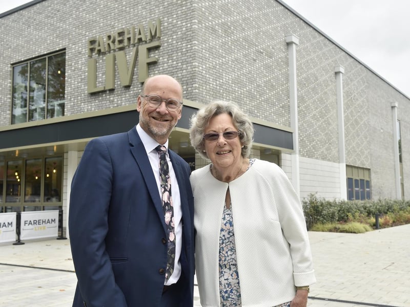Pictured is: Simon Martin, leader of Fareham Borough Councillor and cllr Connie Hockley. Picture: Sarah Standing (240924-2017)