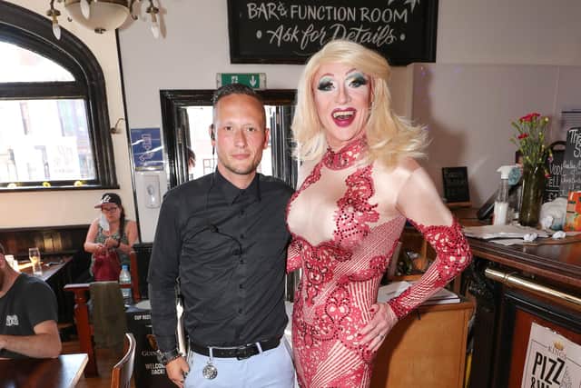 Landlord Sean Muns and Rose Garden pictured at The Kings Pub.Picture: Stuart Martin (220421-7042)