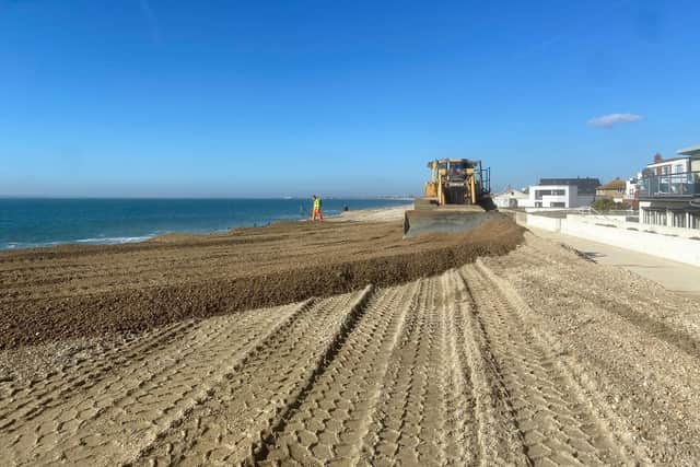Works to protect the Hayling Island seafront