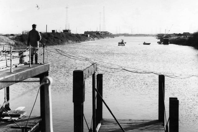The torpedo testing lake at Horsea Island in January 1970
