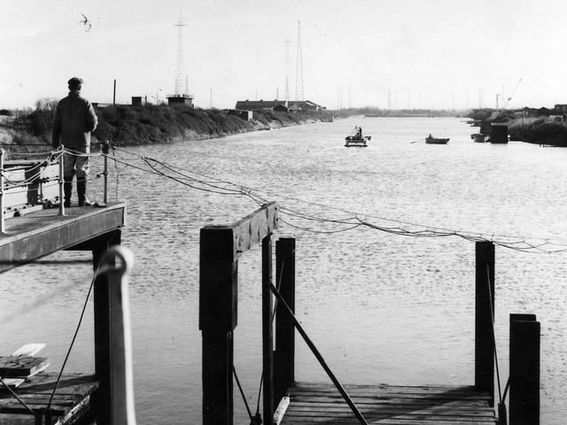 The torpedo testing lake at Horsea Island in January 1970