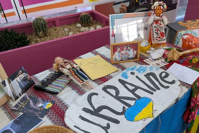 A cultural display allowed both students and staff to contribute.