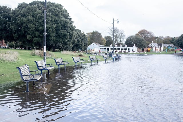 Pictured: Flooding at Canoe Lake, Southsea.

Picture: Habibur Rahman