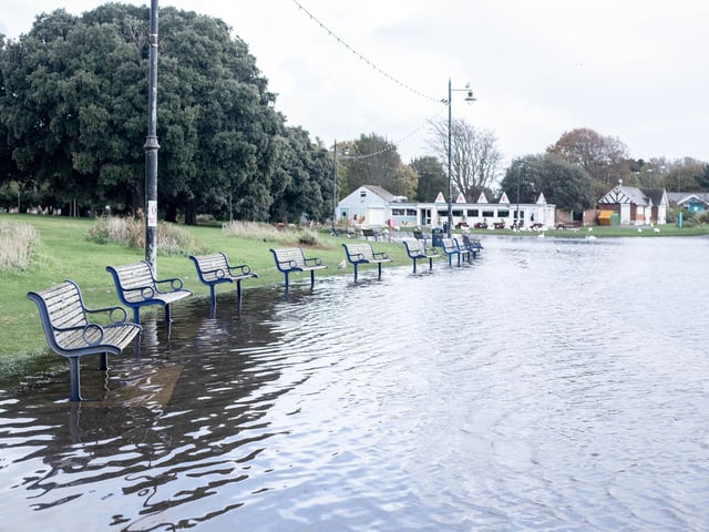 Pictured: Flooding at Canoe Lake, Southsea.
Picture: Habibur Rahman
