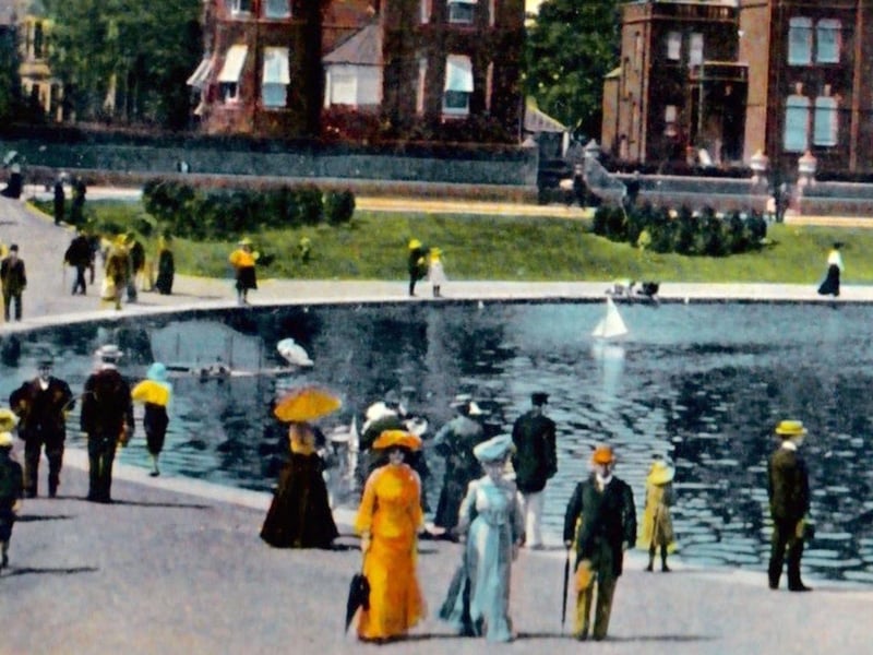 Southsea ladies dressed to kill. No, not scenes from Downton Abbey or Upstairs Downstairs but Canoe Lake in Edwardian days. Picture: Ellis Norrell