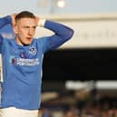 Ronan Curtis will miss Pompey's next two games after picking up his 10th booking of the season against Fleetwood