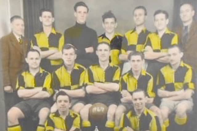 Fareham FC in 1947 with Frank Wheeler to the right of the goalkeeper. Picture: Geoff Wheeler collection
