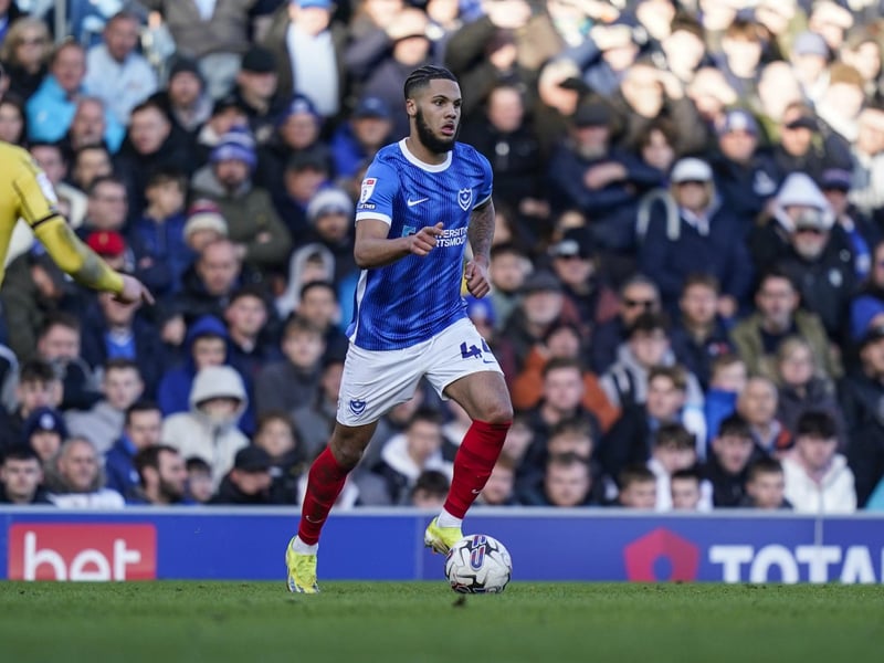 All eyes on Myles Peart-Harris during yesterday's win against Oxford United at Fratton Park.