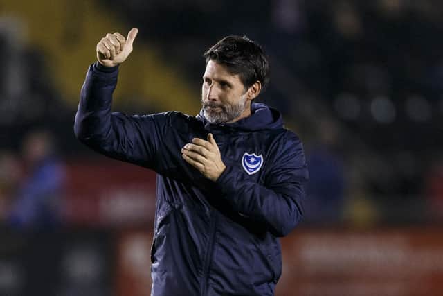 Danny Cowley registered a fifth straight win after Pompey's 3-0 success at Lincoln on Tuesday night. Picture: Daniel Chesterton/phcimages.com
