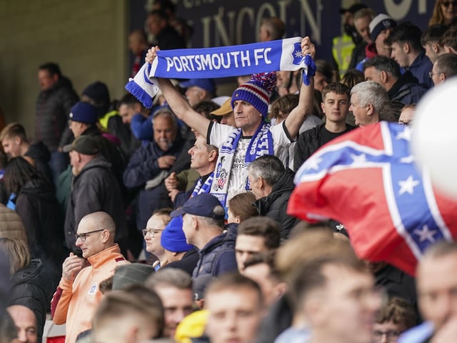1,095 Pompey fans packed out the away end at the LNER Stadium