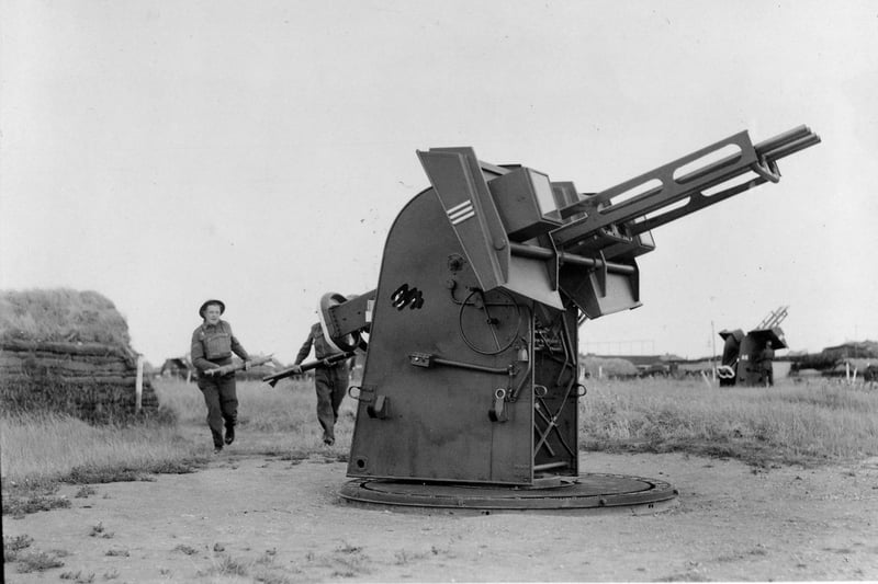 Home Guard companies shared the responsibility for anti-aircraft defences. This rocket projector was based on Southsea Common. The News Portsmouth PP555