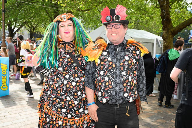 Diana and Simon Clark - Steam Punk meets Halloween, meets Star Wars. Picture: Keith Woodland (110521-3)