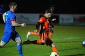 Captain Steve Ramsey had a goal ruled out for offside and hit the post in AFC Portchester's home draw with Hamble Picture: Stuart Martin (220421-7042)