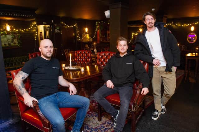 Pictured: (left to right) Owners Jeff Gibbs, Harrison Hart and Yannick Rowe. Picture: Habibur Rahman