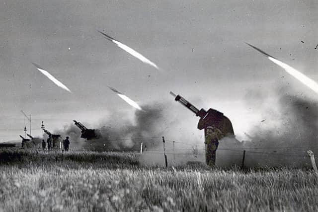 A rocket battery on Southsea Common during the Second World War.