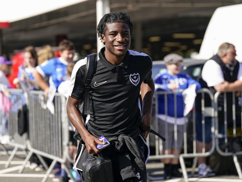 Pompey youngster Koby Mottoh makes his way into the ground