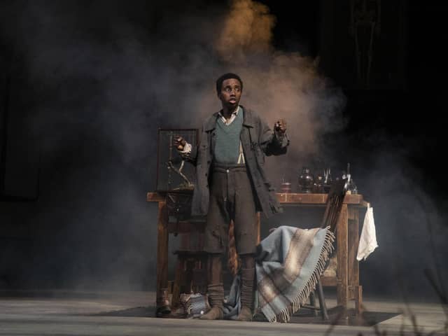 Akai Osei as Davey Reedman in The Taxidermist’s Daughter at Chichester Festival Theatre. Picture: Ellie Kurttz