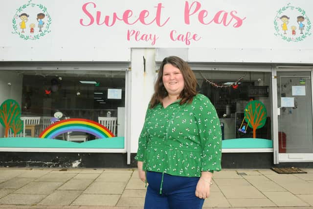 Claire White, owner of Sweet Peas Play Cafe in West Street, Fareham.
Picture: Sarah Standing (260321-5582)