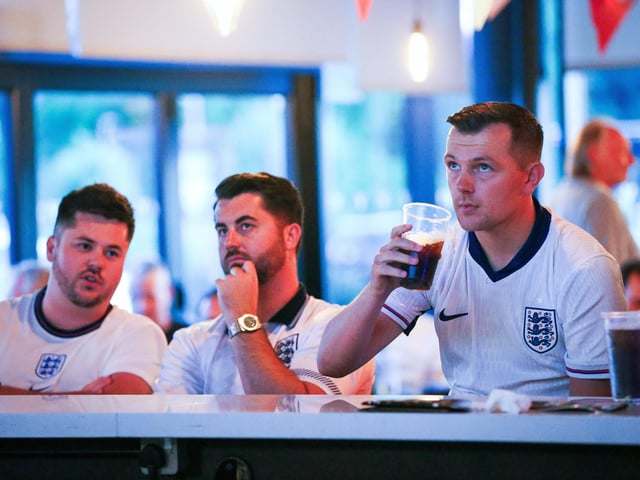 Fans watch Netherlands v England, UEFA Euros 2024 semi-final played in Dortmund, at Village Hotel, Lakeshore Drive, Cosham
Picture: Chris Moorhouse (100724-073)