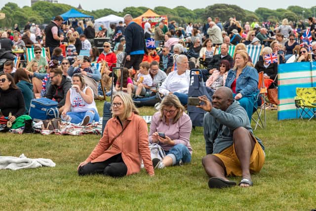 Watching the perfromers at the Big Picnic. Picture: Mike Cooter (050622)
