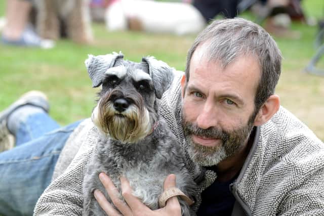 James Bowen and his dog Rosie, who won the dog who looks most like the owner competition at 2019's Emsworth Show.