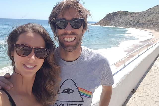 Olympic Snowboarder, Jan Michaelis and his wife Alina.
