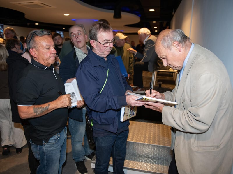 Richie Reynolds at the Played Up Pompey Four book launch in Fratton Park's Victory Lounge on Friday night. Picture: Steve Reid