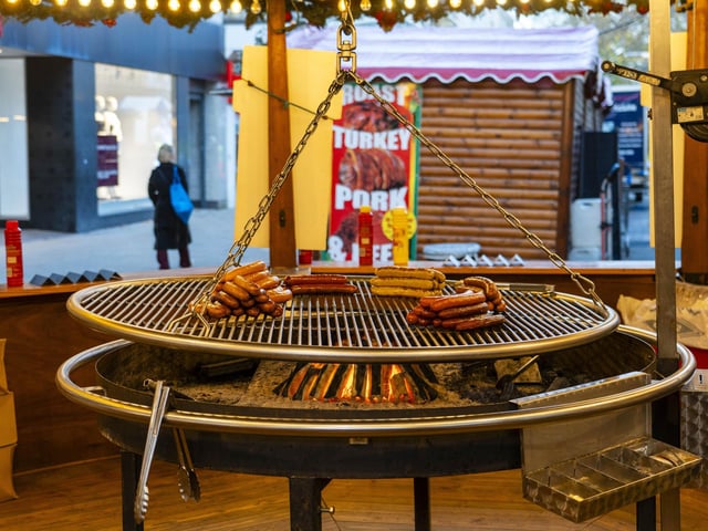 Commercial Road has been turned into a festive high street equipped with Christmas lights and a market. Picture: Matthew Clark