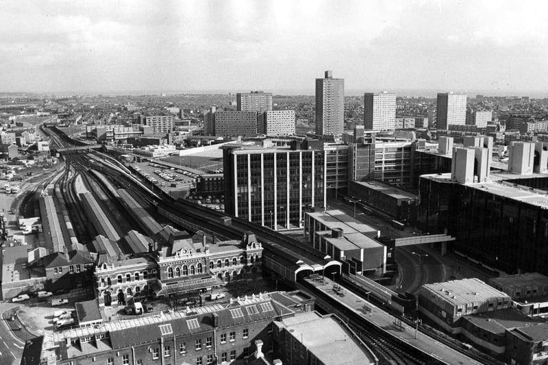 Portsmouth & Southsea railway station and the Civic Offices in this March 1978 shot by former News photographer Dave Morris