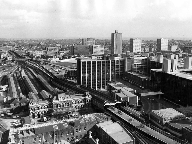Portsmouth & Southsea railway station and the Civic Offices in this March 1978 shot by former News photographer Dave Morris