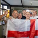 England fans gathered at the Milton Arms in Portsmouth on Sunday evening to watch England's opening game against Serbia in Euro 2024.Photos by Alex Shute