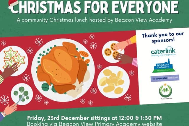 Beacon View Primary Academy is holding a day of Christmas lunches for Paulsgrove residents.