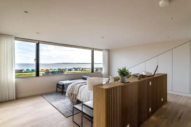 The listing says: "With perfect views over the Solent to the Isle of Wight, a beautiful and unique, new detached house and gardens of outstanding design on the sea front. Sea Point stands on the sea front of the southernmost beach of Hayling Island."
