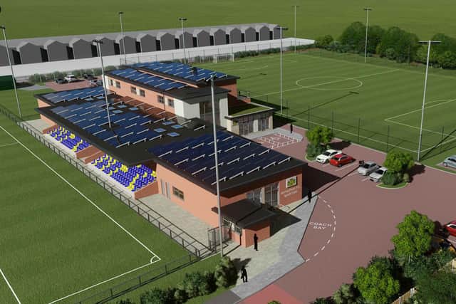 A CGI of how the John Jenkins Stadium will look