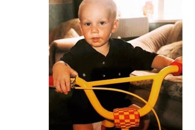 Declan Brooks got his first bike at the age of one. Picture: Kelly Pryer