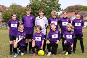 Gosport Falcons Black under-11s line up for a team photo prior to facing Swanmore Youth under-11 in the Mid Solent Youth League. Picture: Chris Moorhouse (jpns 290521-03)