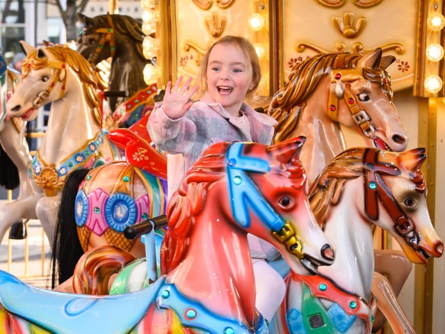 Willow Akehurst, 5 on carrousel.
Picture: Keith Woodland (111121-12)