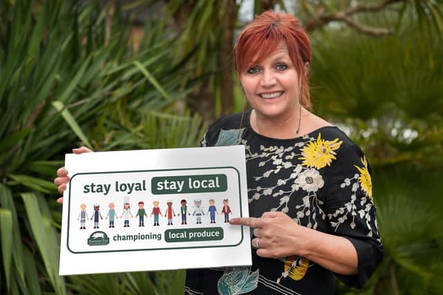Tracy Nash of Hampshire Fare promoting the 'Stay loyal, stay local' campaign in 2020. Picture by The Electric Eye Photography