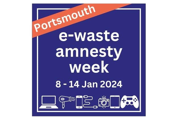Find your free drop off points for the Portsmouth E-Waste Amnesty Week. Supplied