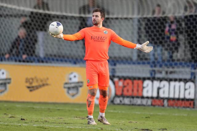 Ross Worner has a good record in saving penalties. Photo by Dave Haines/Portsmouth News
