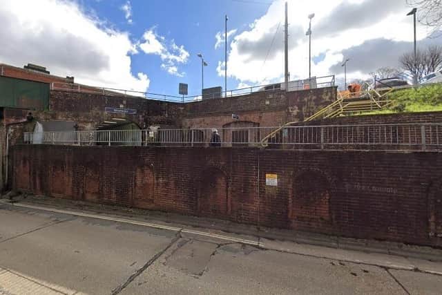 Emergency services rushed to Winchester Railway Station following reports of a casualty on the tracks. Picture: Google Street View.