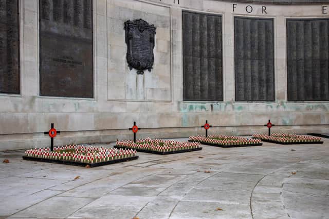 The incident happened near the Cenotaph in the city centre. Picture: Alex Shute