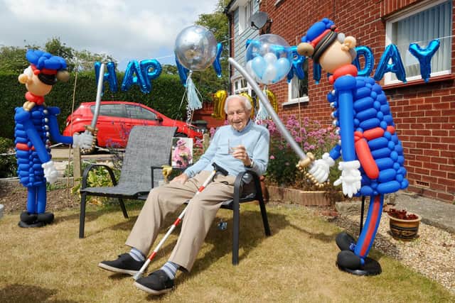 Second World War veteran Ron Cross from Alverstoke, celebrated his 100th birthday on Monday, June 8.Picture: Sarah Standing (080620-9589)