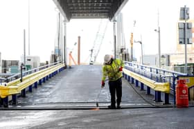 Essential maintenance is taking place at the Wightlink Port in Gunwharf Road, Portsmouth, meaning that the car ferries to Fishbourne have been relocated to the international port until February 3. The works will include replacing all of the fenders and resurfacing a large majority of the site.   Picture: Sarah Standing (270125-1727)