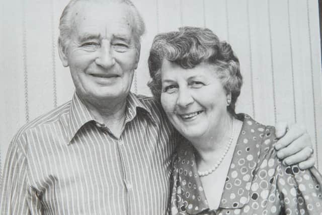 Eunice Forhead, born in Portsea is celebrating her 108th birthday. Pictured: Copy picture of Eunice Forhead and her late husband, Edwin Forhead.