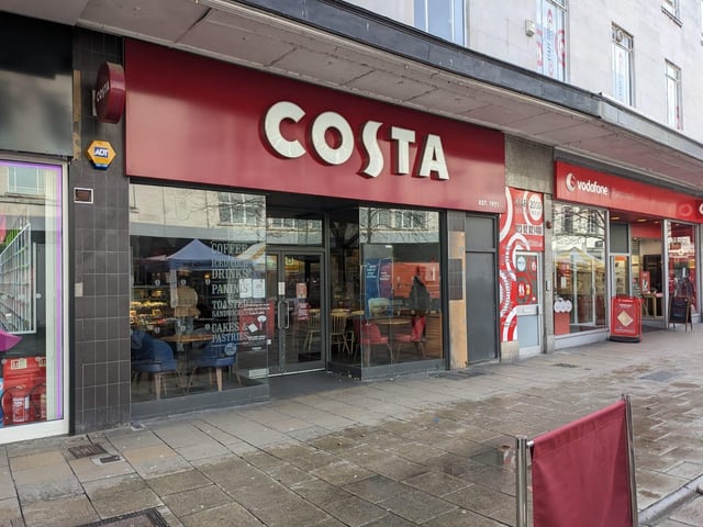 A flat white from Costa is priced at £3.65.