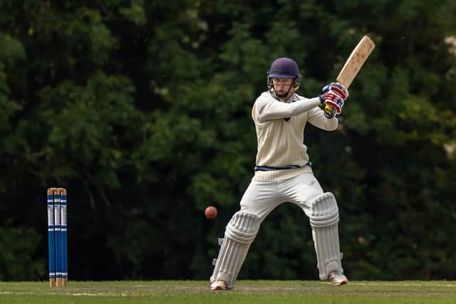 Spencer Le Clercq batting for Hambledon against Waterlooville. Picture: Mike Cooter
