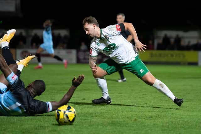 Charlie Bell left Bognor after 49 matches and eight goals to join Horsham. Now he has also left them. Picture: Lyn Phillips