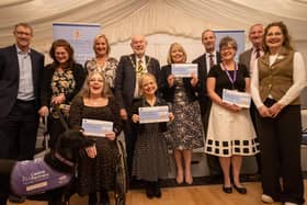 The News Editor Mark Waldron joined with the Gosport and Fareham area Freemasons to award grants to four deserving local organisations at Gosport Masonic Centre as part of the Community Chest campaign. Also in attendance was Dame Caroline Dinenage MP, Mark Hook, then Mayor of Gosport, John Whitaker and Adrian Clayton Hills