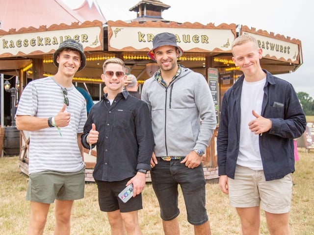 Friends enjoying the festival.